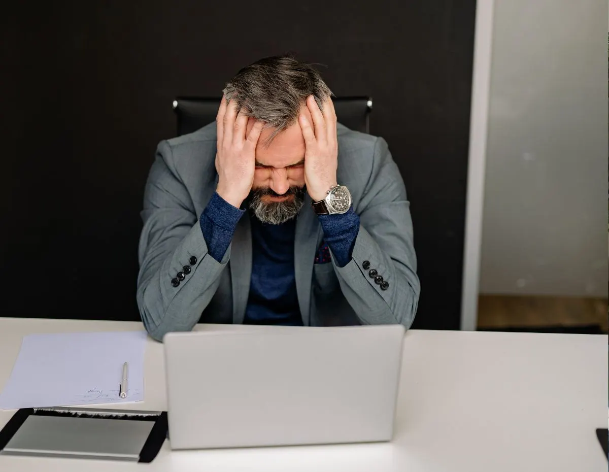 Stress caused by technical website problems